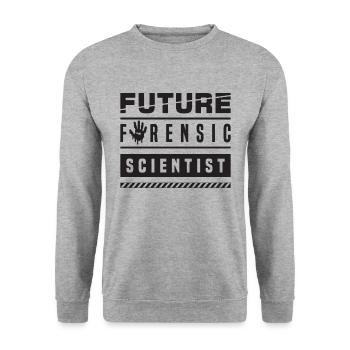 Future Forensic Scientist Crime Forensic Scientist - Unisex Sweatshirt - salt & pepper - Front - Alina (178cm) & Michal (187cm)