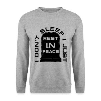 I Don't Sleep I Just Embalmer Embalming Embalmers - Unisex Sweatshirt - salt & pepper - Front - Alina (178cm) & Michal (187cm)