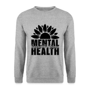 Investissez dans votre défenseur de la santé mentale - Sweat-shirt Unisexe - gris chiné - Devant - Alina (178cm) & Michal (187cm)
