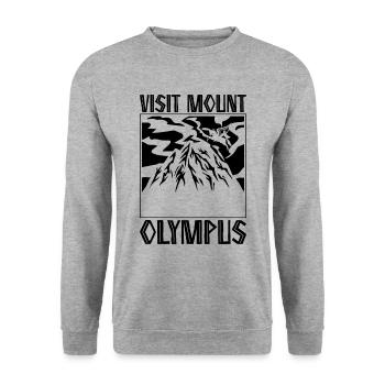 Visit Mount Olympus Myth Greece Mythology Lover - Unisex Sweatshirt - salt & pepper - Front - Alina (178cm) & Michal (187cm)
