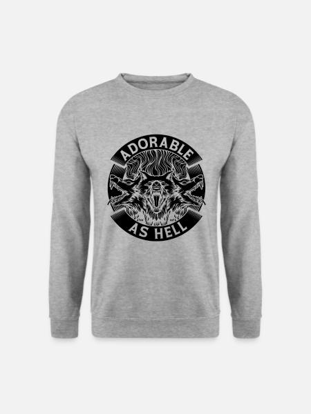 Adorable As Hell Ancient Greek Mythology Lover - Unisex Pullover - Weißgrau meliert
