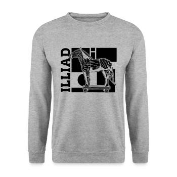Illiade Histoire Ancienne Mythe Amateur de mythologie grecque - Sweat-shirt Unisexe - gris chiné - Devant - Alina (178cm) & Michal (187cm)
