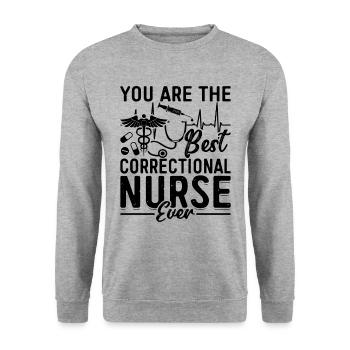 Vous êtes les meilleures infirmières correctionnelles mince argent - Sweat-shirt Unisexe - gris chiné - Devant - Alina (178cm) & Michal (187cm)