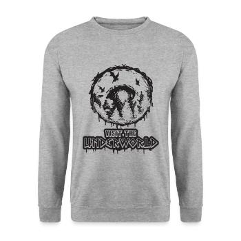 Visit The Underworld History Greek Mythology Lover - Unisex Sweatshirt - salt & pepper - Front - Alina (178cm) & Michal (187cm)