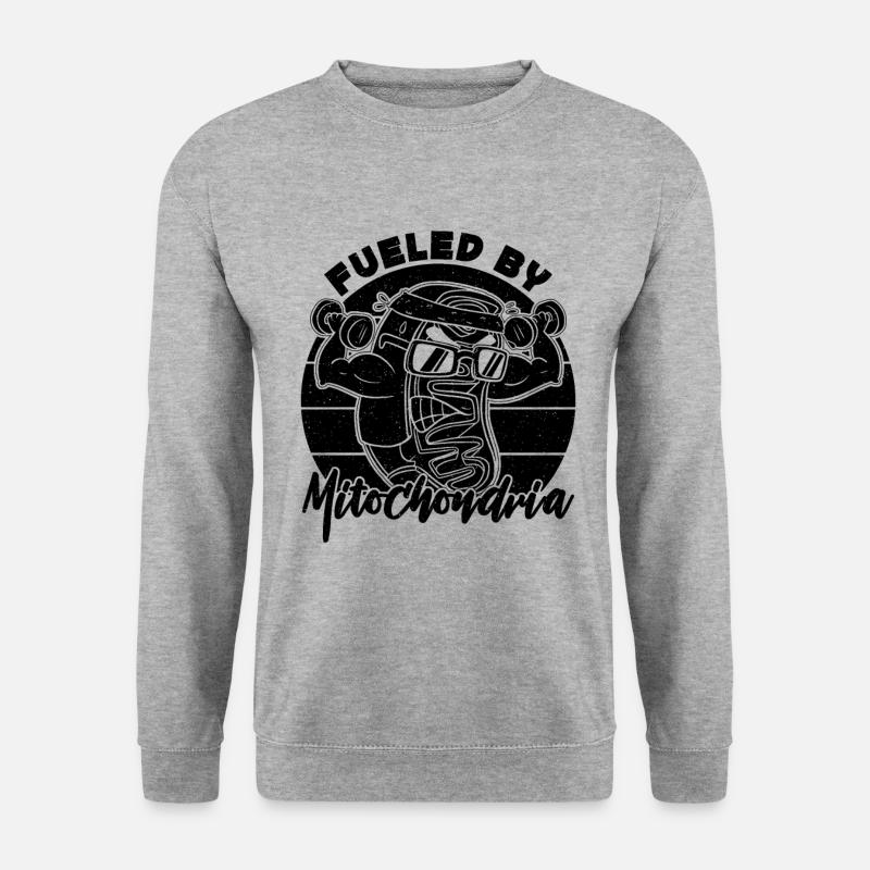 Fueled By Mitochondria Scientist Microbiologists - Unisex Sweatshirt - salt & pepper
