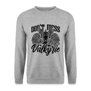 Ne plaisantez pas avec une Valkyrie Viking Woman Valkyries - Sweat-shirt Unisexe - gris chiné - Devant - Alina (178cm) & Michal (187cm)