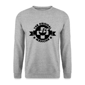 The Original Medicine Herbalism Herbal Herbalist - Unisex Pullover - Weißgrau meliert - Vorne - Alina (178cm) & Michal (187cm)
