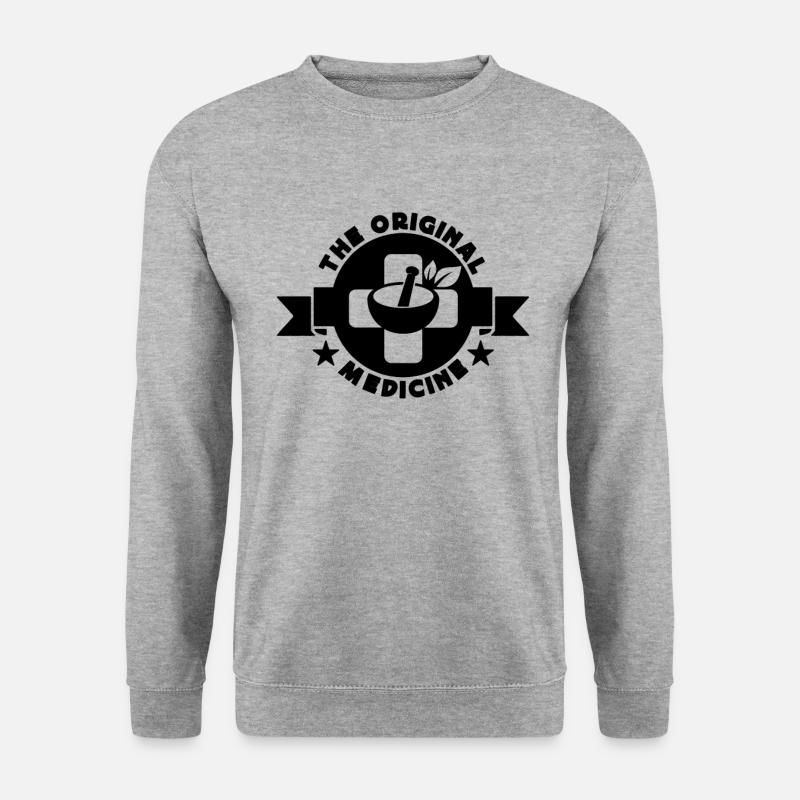 The Original Medicine Herbalism Herbal Herbalist - Unisex Pullover - Weißgrau meliert