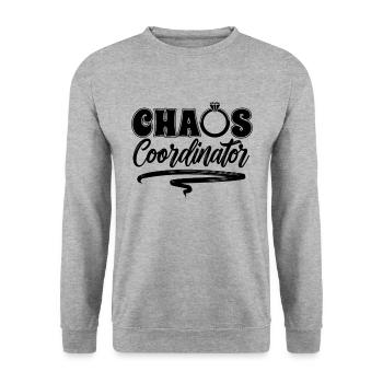 Chaos Coordinator Wedding Plan Wedding Planners - Unisex Pullover - Weißgrau meliert - Vorne - Alina (178cm) & Michal (187cm)