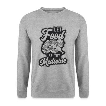 Let Food Be Thy Medicine Nutrition Dietitians - Unisex Sweatshirt - salt & pepper - Front - Alina (178cm) & Michal (187cm)