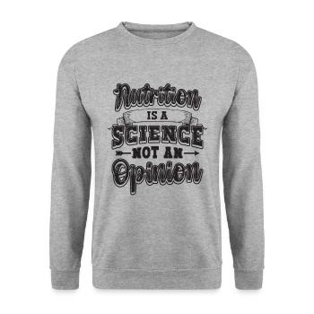 La nutrition est une science Diététistes nutritionnistes - Sweat-shirt Unisexe - gris chiné - Devant - Alina (178cm) & Michal (187cm)