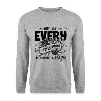 Why Yes Every Little Wedding Plan Wedding Planners - Unisex Pullover - Weißgrau meliert - Vorne - Alina (178cm) & Michal (187cm)