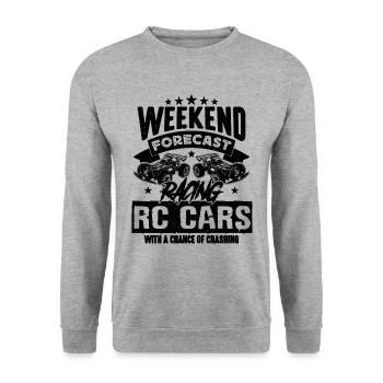 Weekend Forecast Racing Rc Model Maker RC Racer - Unisex Sweatshirt - salt & pepper - Front - Alina (178cm) & Michal (187cm)