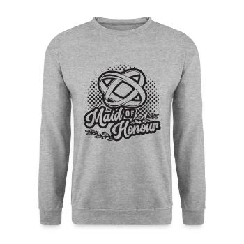 Maid Of Honour Bridal Wedding Party Maid Of Honors - Unisex Sweatshirt - salt & pepper - Front - Alina (178cm) & Michal (187cm)