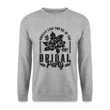 Smells Like You're In The Marriage Maid Of Honors - Unisex Sweatshirt - salt & pepper - Front - Alina (178cm) & Michal (187cm)