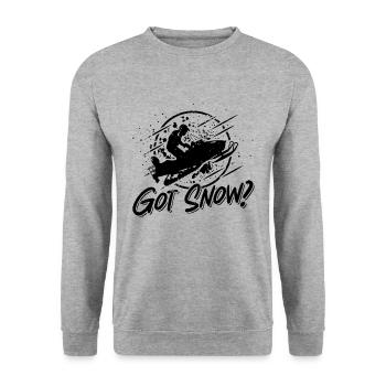 Got Snow Snowmobiles Motorsport Snowmobile Racer - Unisex Pullover - Weißgrau meliert - Vorne - Alina (178cm) & Michal (187cm)