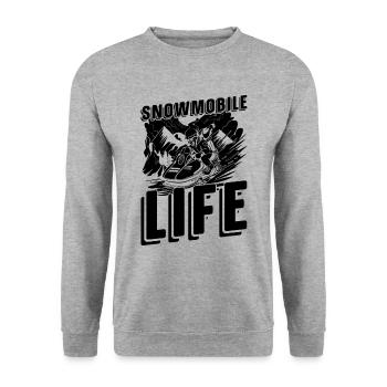 Snowmobile Life Snowmobile Riding Snowmobile Racer - Unisex Sweatshirt - salt & pepper - Front - Alina (178cm) & Michal (187cm)