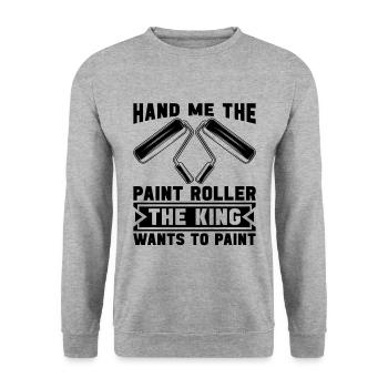 Hand Me My Paint Roller The Paint Brush Painters - Unisex Sweatshirt - salt & pepper - Front - Alina (178cm) & Michal (187cm)