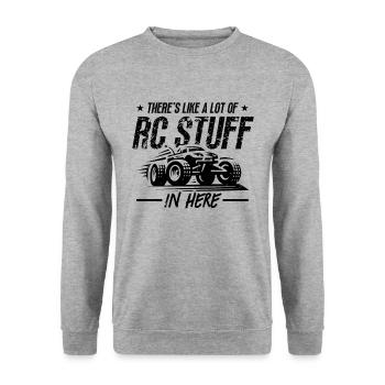 There's Like A Lot Remote Controlled Car RC Racer - Unisex Pullover - Weißgrau meliert - Vorne - Alina (178cm) & Michal (187cm)