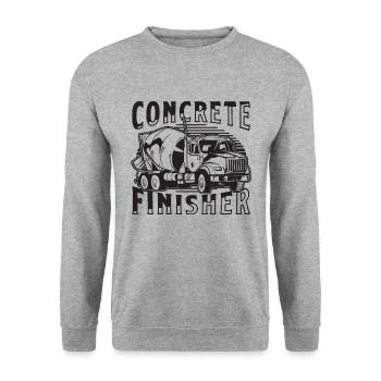 Concrete Finisher Construction Concrete Finishers - Unisex Pullover - Weißgrau meliert - Vorne - Alina (178cm) & Michal (187cm)