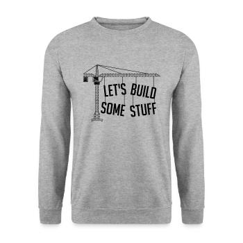 Let's Build Some Stuff Engineering Civil Engineers - Unisex Pullover - Weißgrau meliert - Vorne - Alina (178cm) & Michal (187cm)