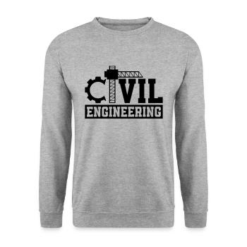 Civil Engineering Contractor Project Engineers - Unisex Pullover - Weißgrau meliert - Vorne - Alina (178cm) & Michal (187cm)