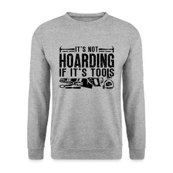 Ce n’est pas de la thésaurisation si c’est des menuisiers charpentiers - Sweat-shirt Unisexe - gris chiné - Devant - Alina (178cm) & Michal (187cm)
