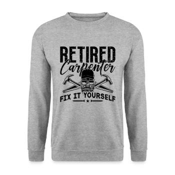 Charpentier à la retraite Aidez-le Charpentiers menuisiers - Sweat-shirt Unisexe - gris chiné - Devant - Alina (178cm) & Michal (187cm)