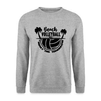 Le volleyball de plage aujourd’hui Équipe adulte de volleyball - Sweat-shirt Unisexe - gris chiné - Devant - Alina (178cm) & Michal (187cm)