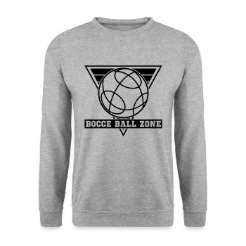 Bocce Ball Zone Ball Sport Bocci Bocce Player - Unisex Sweatshirt - salt & pepper - Front - Alina (178cm) & Michal (187cm)