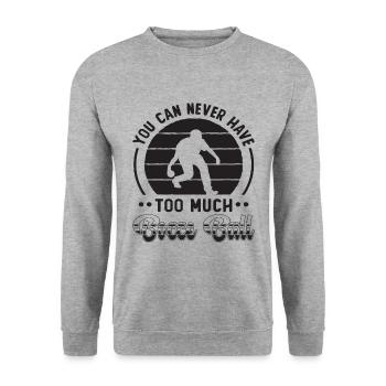 You Can Never Have Bocce Ball Boules Bocce Player - Unisex Pullover - Weißgrau meliert - Vorne - Alina (178cm) & Michal (187cm)