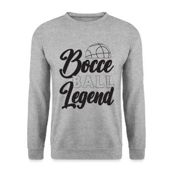 Bocce Ball Legend Boules Pétanque Joueur de pétanque - Sweat-shirt Unisexe - gris chiné - Devant - Alina (178cm) & Michal (187cm)