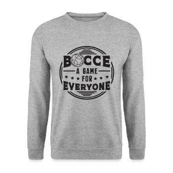 Bocce A Game For Everyone Loves Bocci Bocce Player - Unisex Sweatshirt - salt & pepper - Front - Alina (178cm) & Michal (187cm)