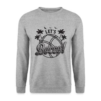 Let’s Bocce Petanque Loves Boules Bocce Player - Sweat-shirt Unisexe - gris chiné - Devant - Alina (178cm) & Michal (187cm)