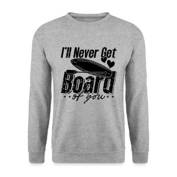 I'll Never Get Board Of Paddling Paddle Boarder - Unisex Sweatshirt - salt & pepper - Front - Alina (178cm) & Michal (187cm)