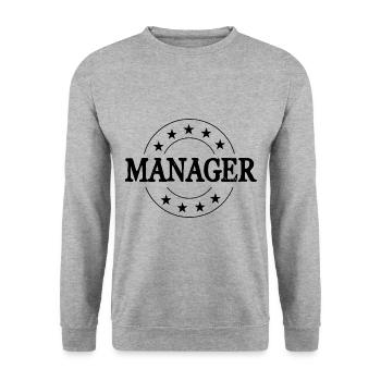 Manager Beruf - Unisex Pullover - Weißgrau meliert - Vorne - Alina (178cm) & Michal (187cm)