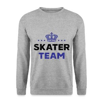 Skater Team - Unisex Sweatshirt - salt & pepper - Front - Alina (178cm) & Michal (187cm)