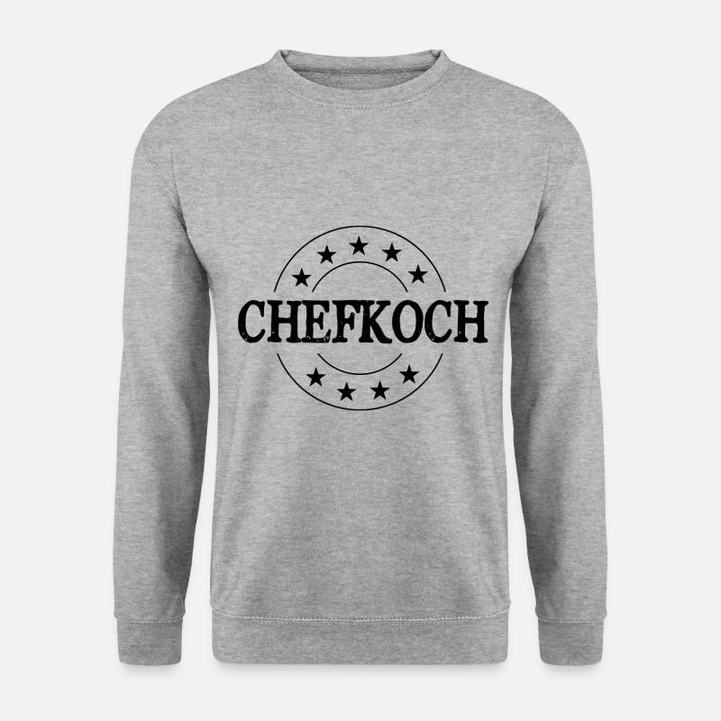 Chefkoch Kochen - Unisex Pullover - Weißgrau meliert