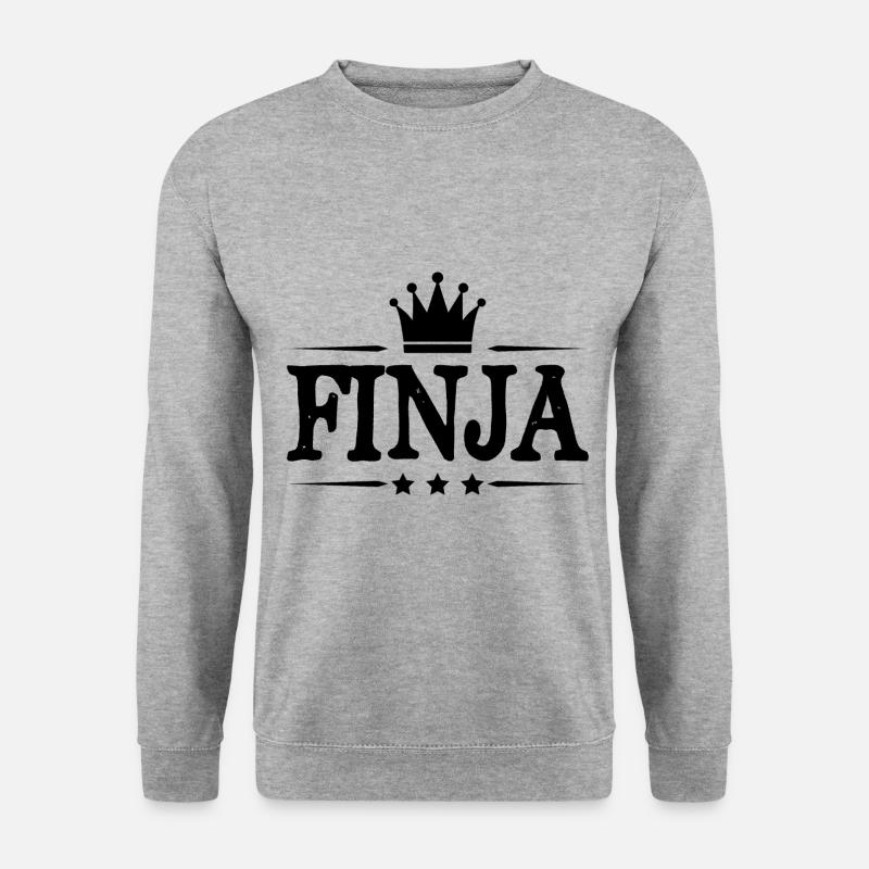Finja - Unisex Pullover - Weißgrau meliert