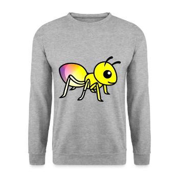 Ant Comic Animal - Unisex Sweatshirt - salt & pepper - Front - Alina (178cm) & Michal (187cm)