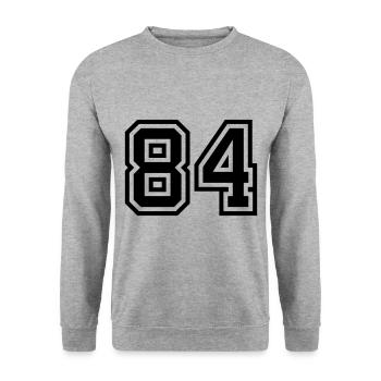 Symbole numérique 84 - Sweat-shirt Unisexe - gris chiné - Devant - Alina (178cm) & Michal (187cm)