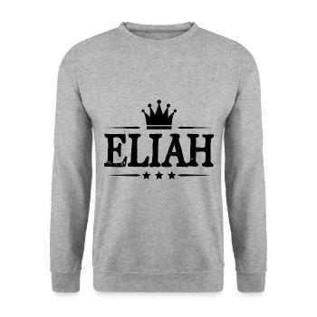 Eliah - Unisex Sweatshirt - salt & pepper - Front - Alina (178cm) & Michal (187cm)