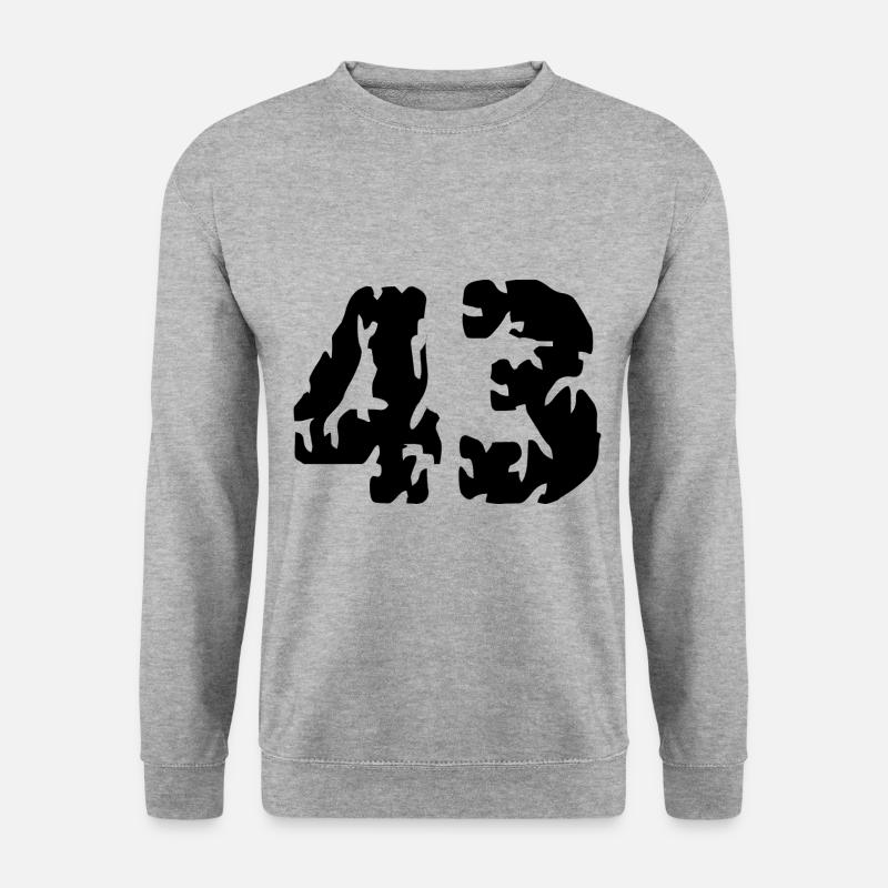 43 Maillot numéro - Sweat-shirt Unisexe - gris chiné
