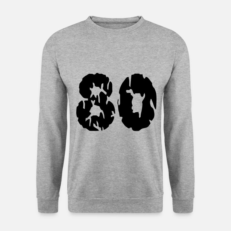 80 Number jersey - Unisex Sweatshirt - salt & pepper