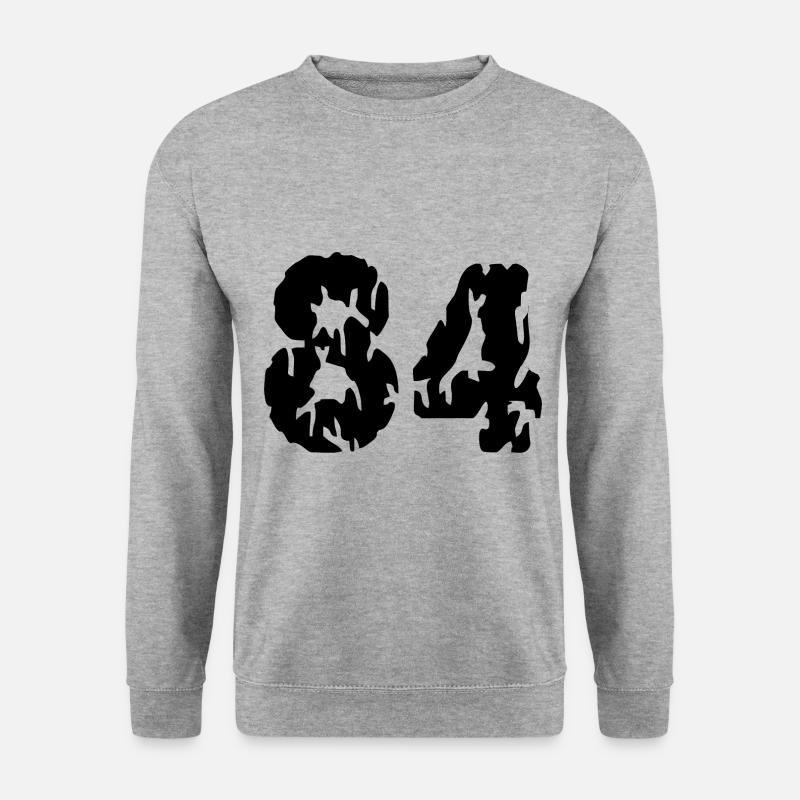 84 Zahl Trikot - Unisex Pullover - Weißgrau meliert