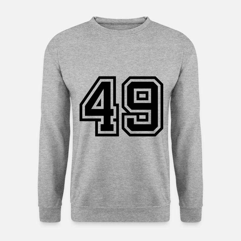49 Zahl symbol - Unisex Pullover - Weißgrau meliert
