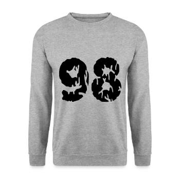 98 Number jersey - Unisex Sweatshirt - salt & pepper - Front - Alina (178cm) & Michal (187cm)
