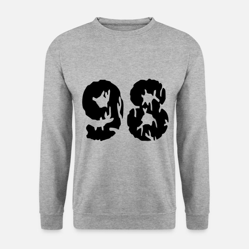 98 Zahl Trikot - Unisex Pullover - Weißgrau meliert