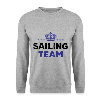 Équipe de voile - Sweat-shirt Unisexe - gris chiné - Devant - Alina (178cm) & Michal (187cm)