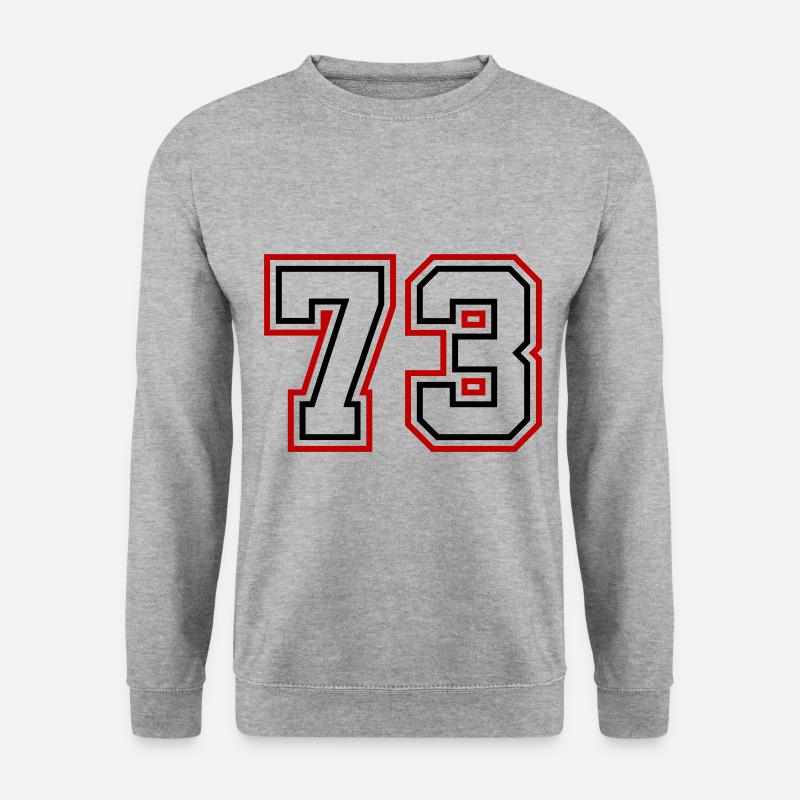 73 Zahl nummer - Unisex Pullover - Weißgrau meliert